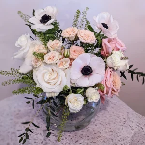 Anemone And Garden Rose